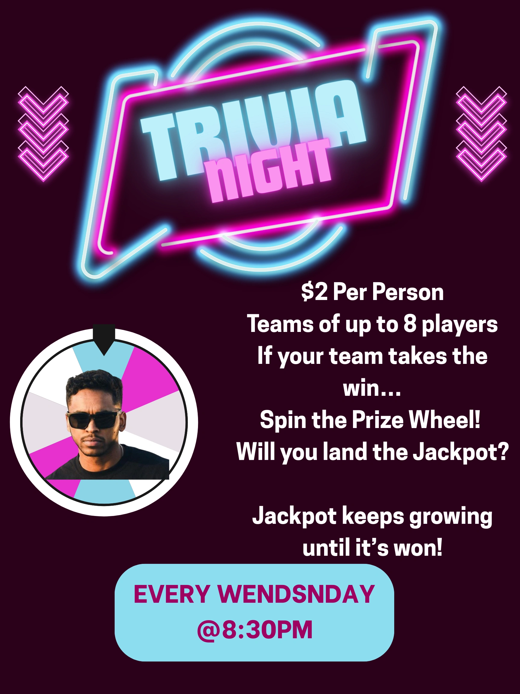 Trivia Night Poster winter 2025